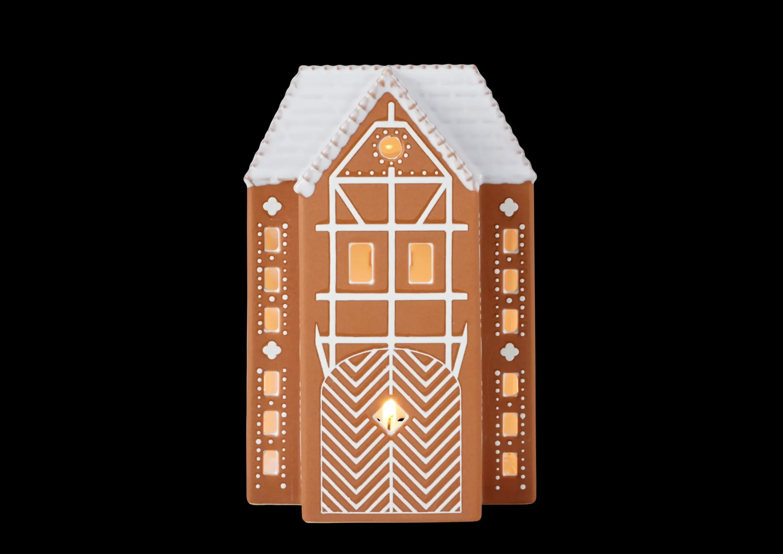Kähler Lyshus stor i brun fra serien Gingerbread | Køb her