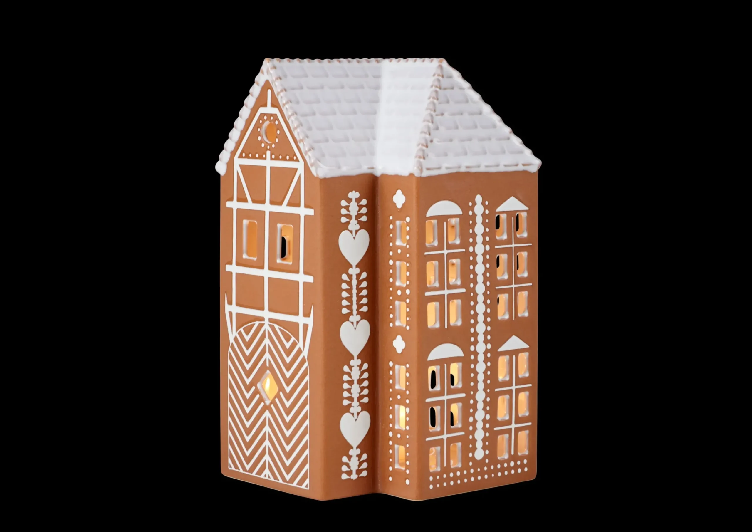 Kähler Lyshus stor i brun fra serien Gingerbread | Køb her