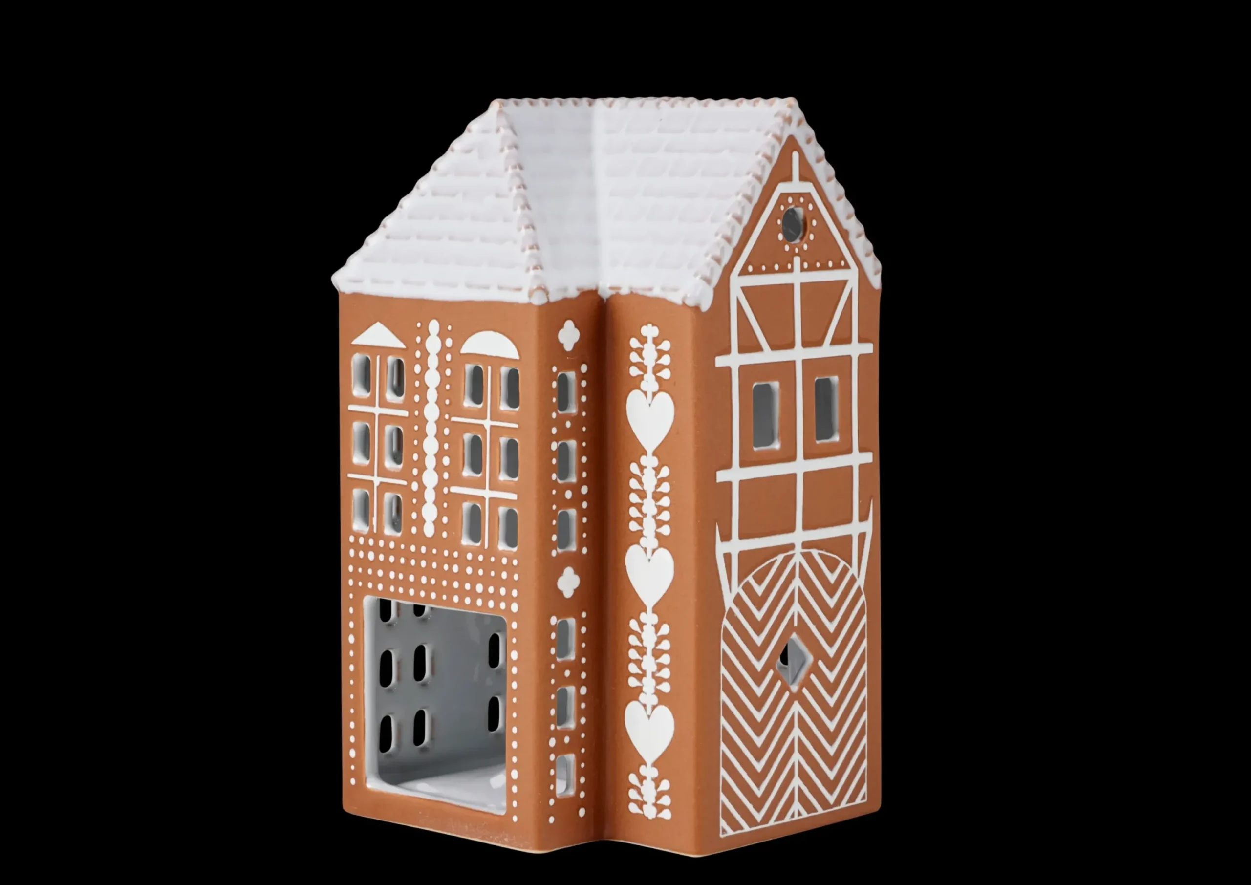 Kähler Lyshus stor i brun fra serien Gingerbread | Køb her