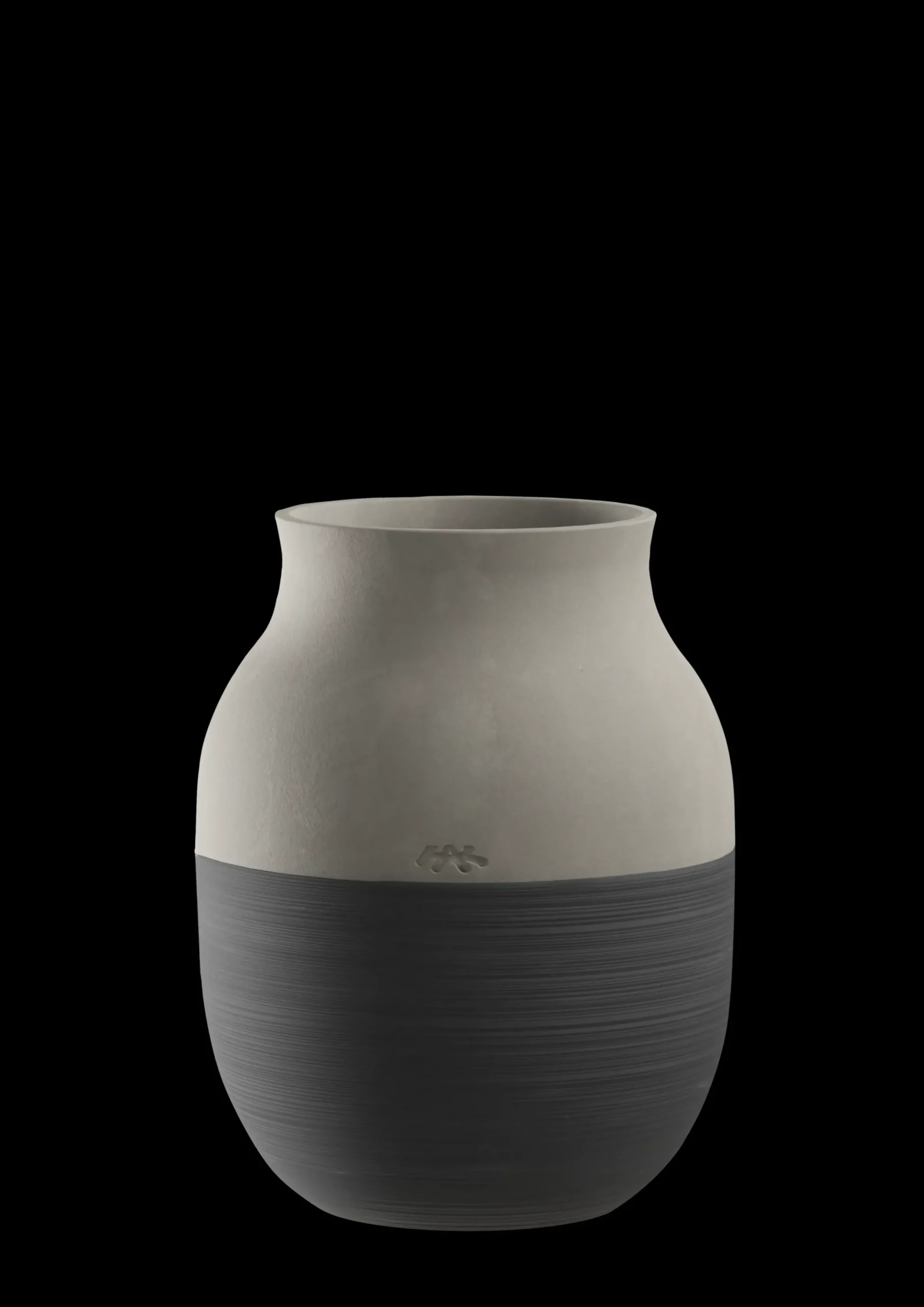 Kähler Omaggio Circulare Vase H20 cm antracitgrå | Køb nu
