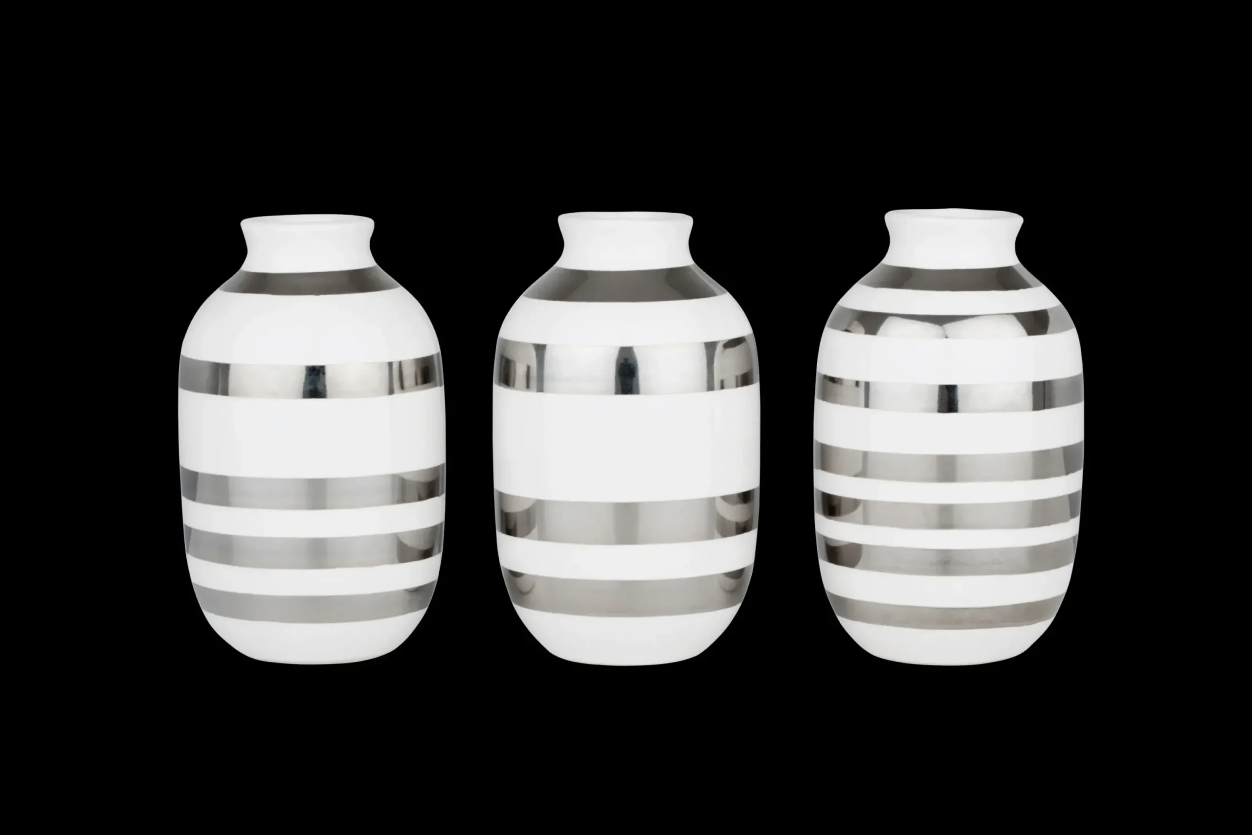 Kähler Omaggio Vase miniature sølv 3 stk. (15350) | Køb her