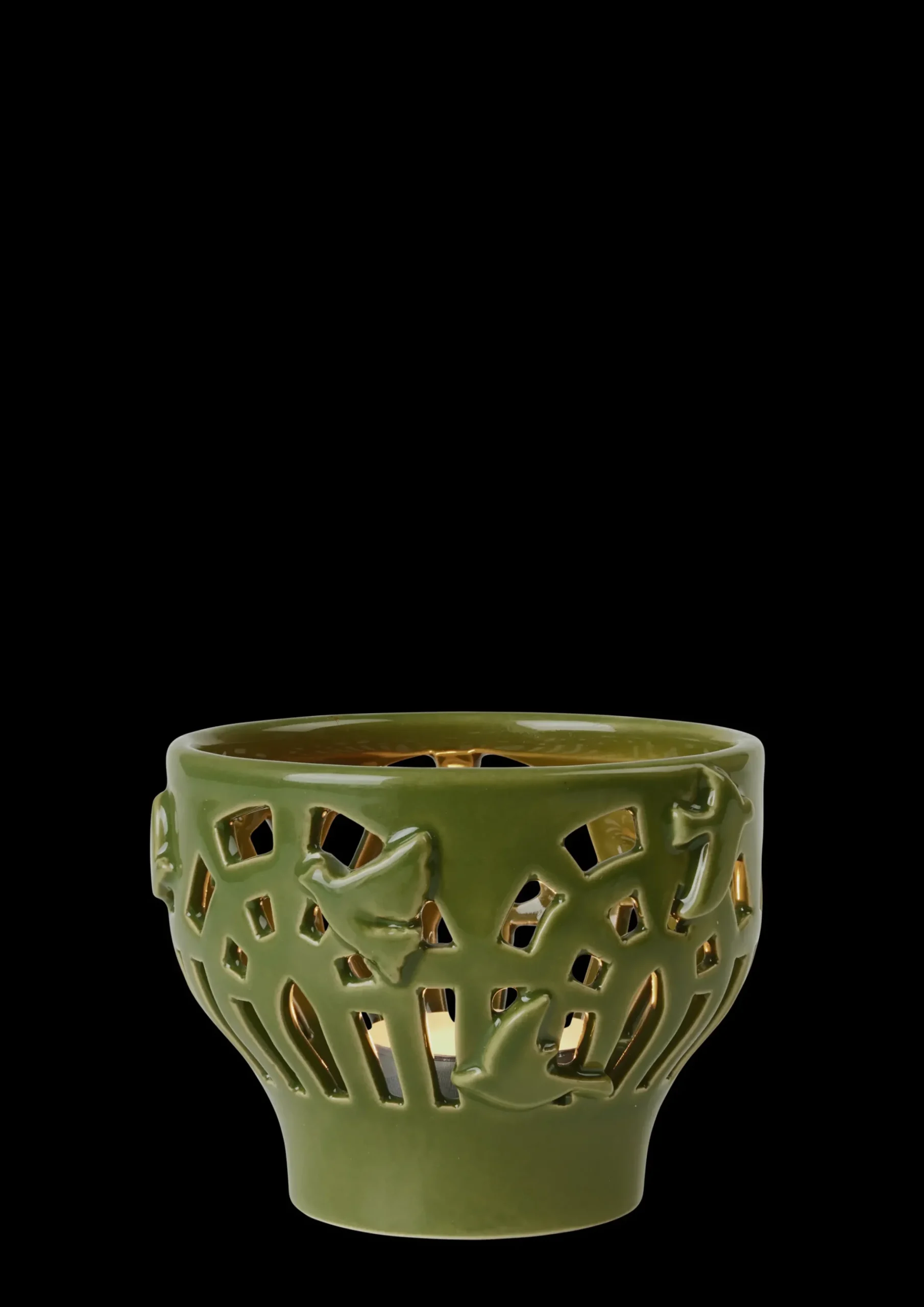 Kähler Orangery Fyrfadsstage Ø9.5 cm green garden | Køb her