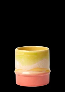 Kähler Poppery Krus 36 cl yellow/apple green/pink