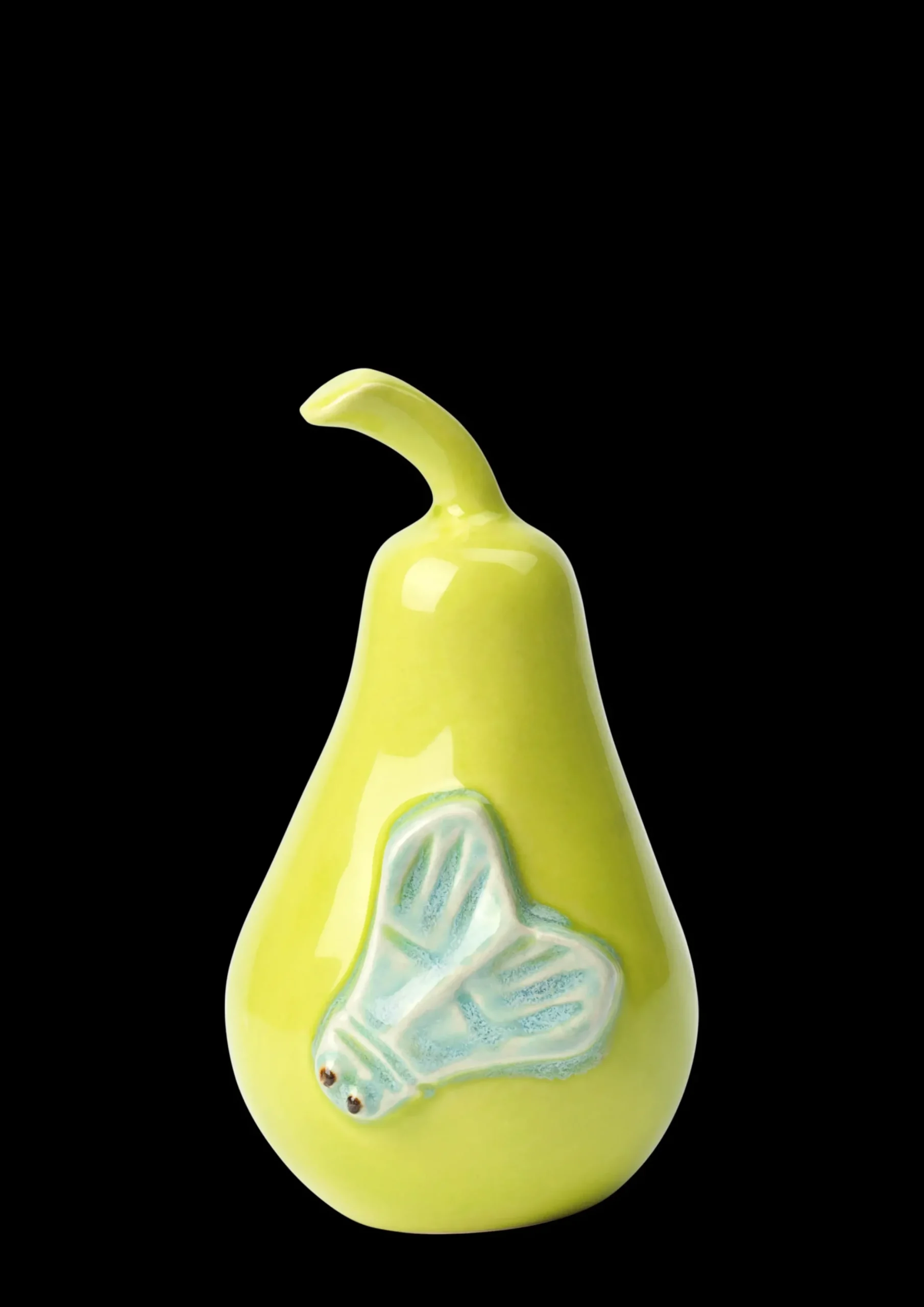 Kähler Poppery Pære med natsværmer apple green/mint