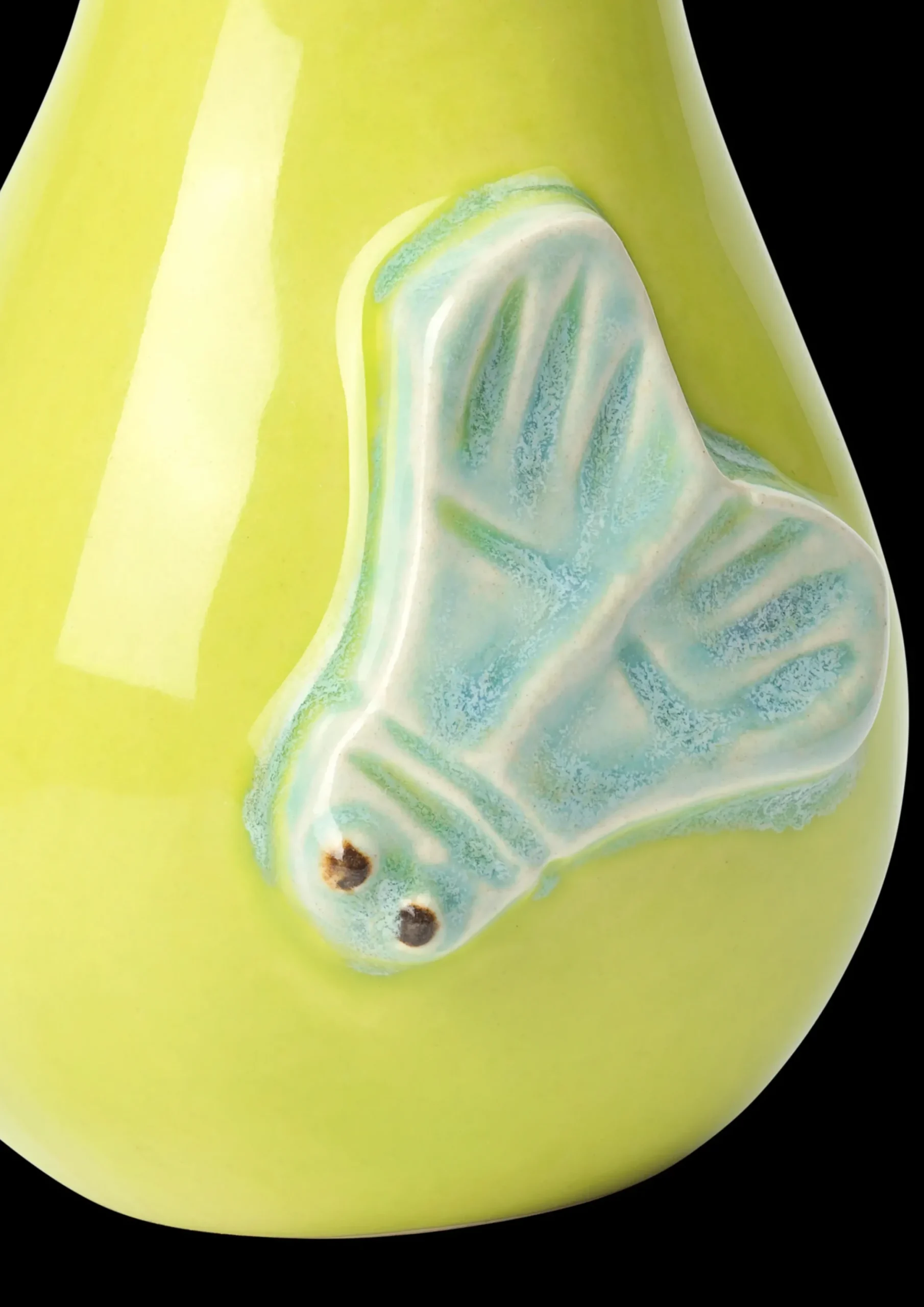 Kähler Poppery Pære med natsværmer apple green/mint