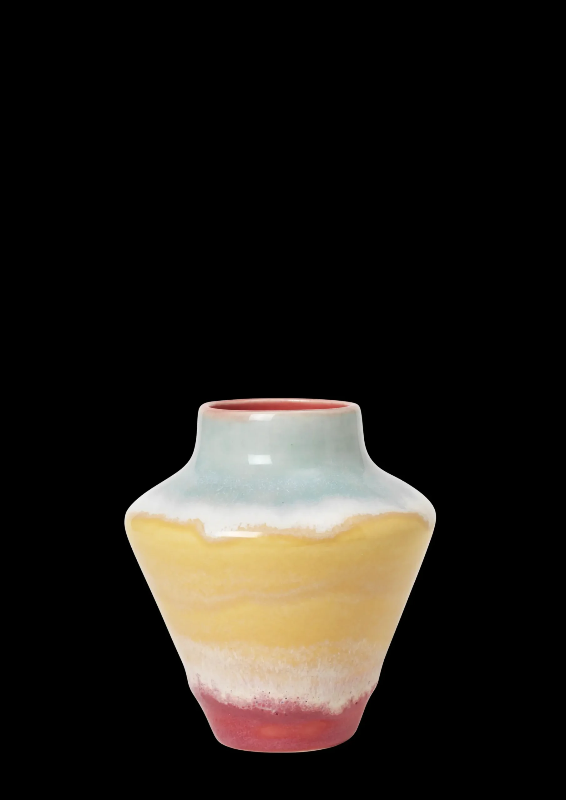 Kähler Poppery Vase H12 cm pink/mint/gul | Køb hos os