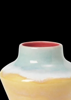 Kähler Poppery Vase H12 cm pink/mint/gul | Køb hos os