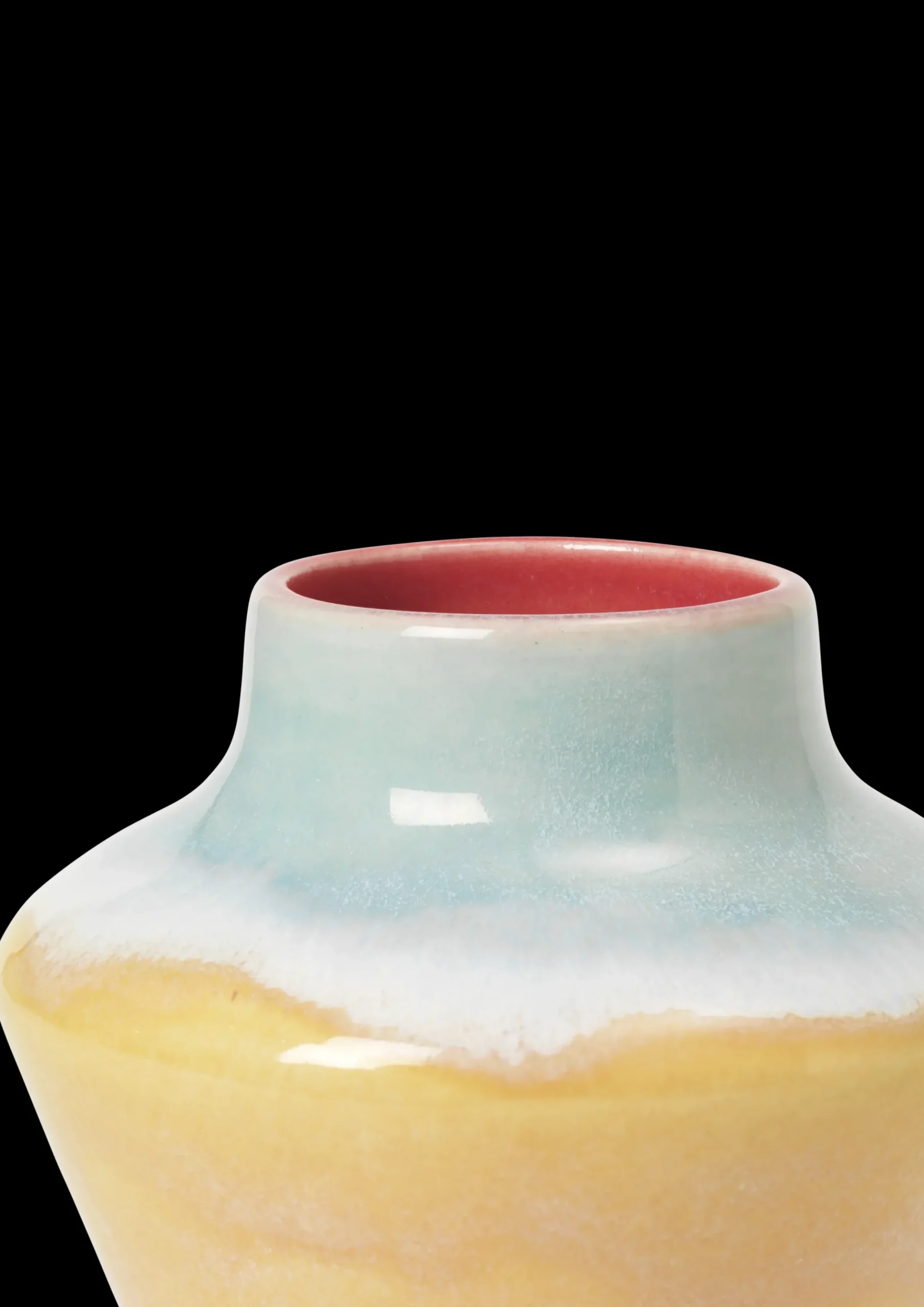 Kähler Poppery Vase H12 cm pink/mint/gul | Køb hos os