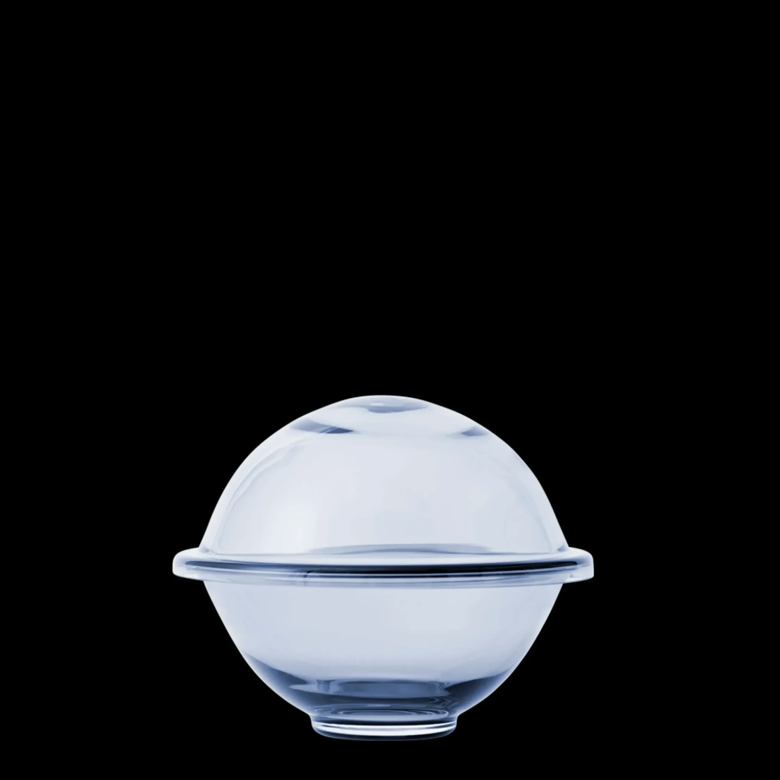 Lyngby Porcelæn Chapeau Bonbonniere midnight blue glas