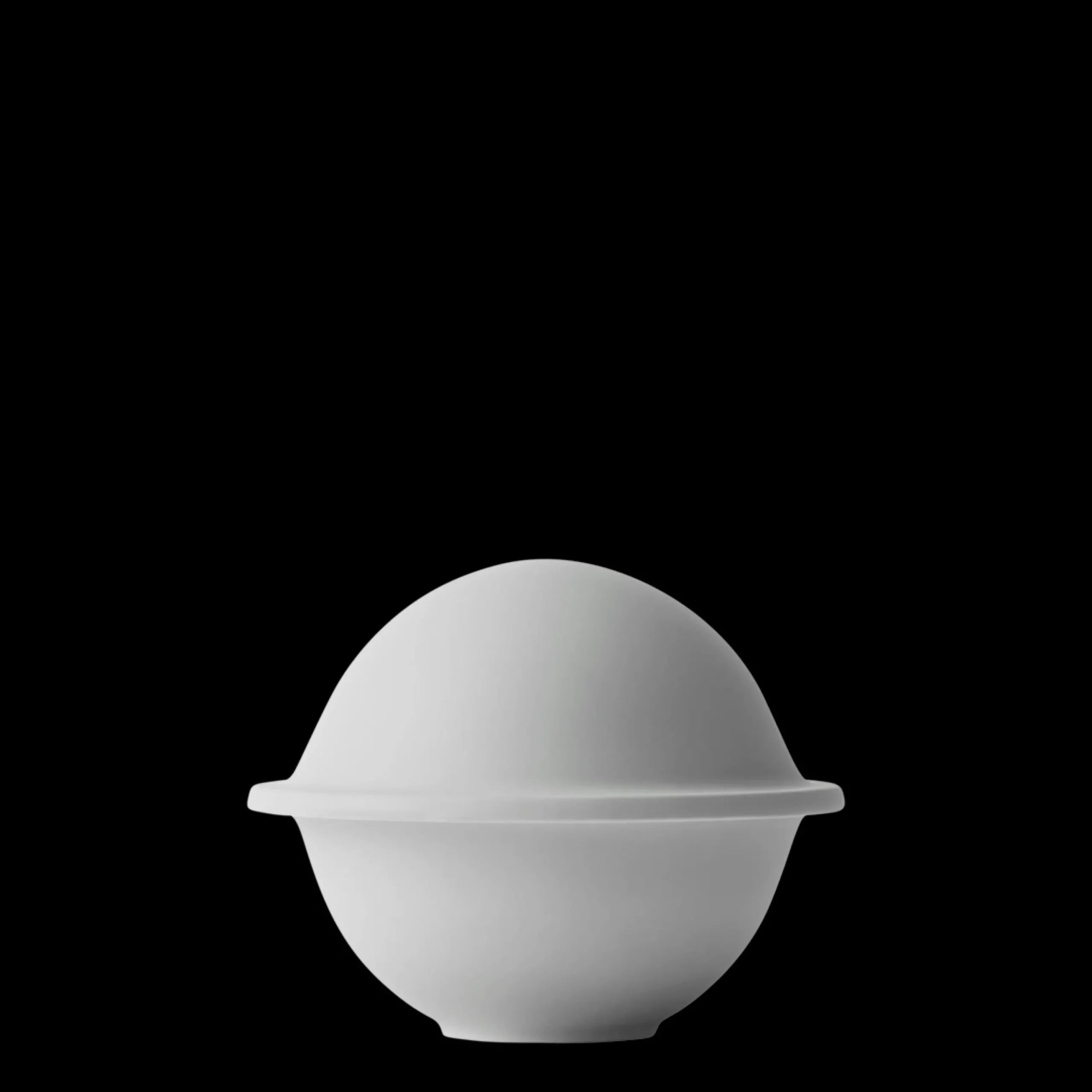 Lyngby Porcelæn Chapeau Bonbonniere Ø16 cm lys grå porcelæn