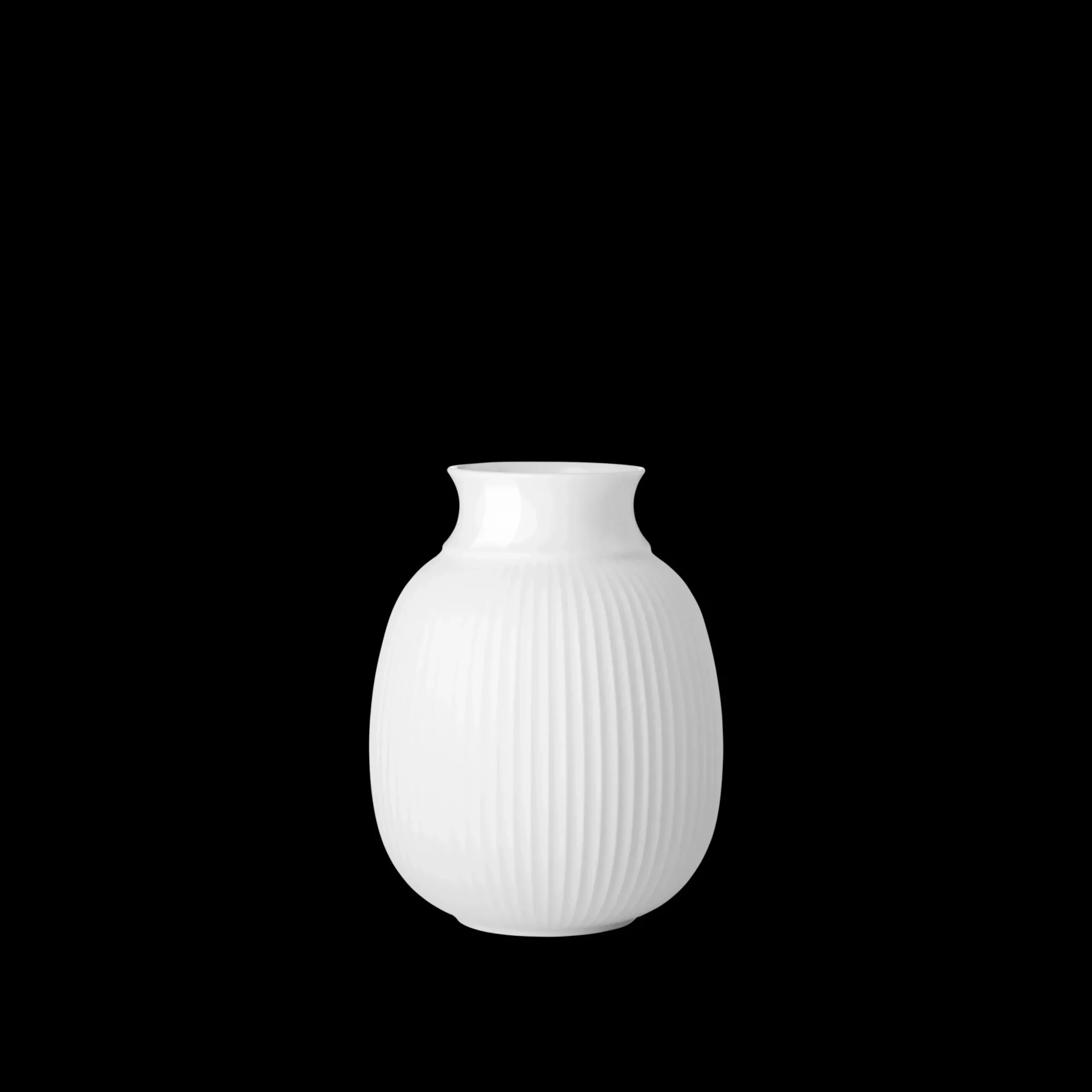 Lyngby Porcelæn Curve Vase H12.5 hvid porcelæn | Køb her