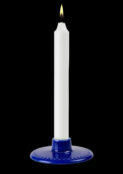 Lyngby Porcelæn Kronelysestage H3 cm i blå | Køb her