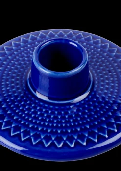 Lyngby Porcelæn Kronelysestage H3 cm i blå | Køb her