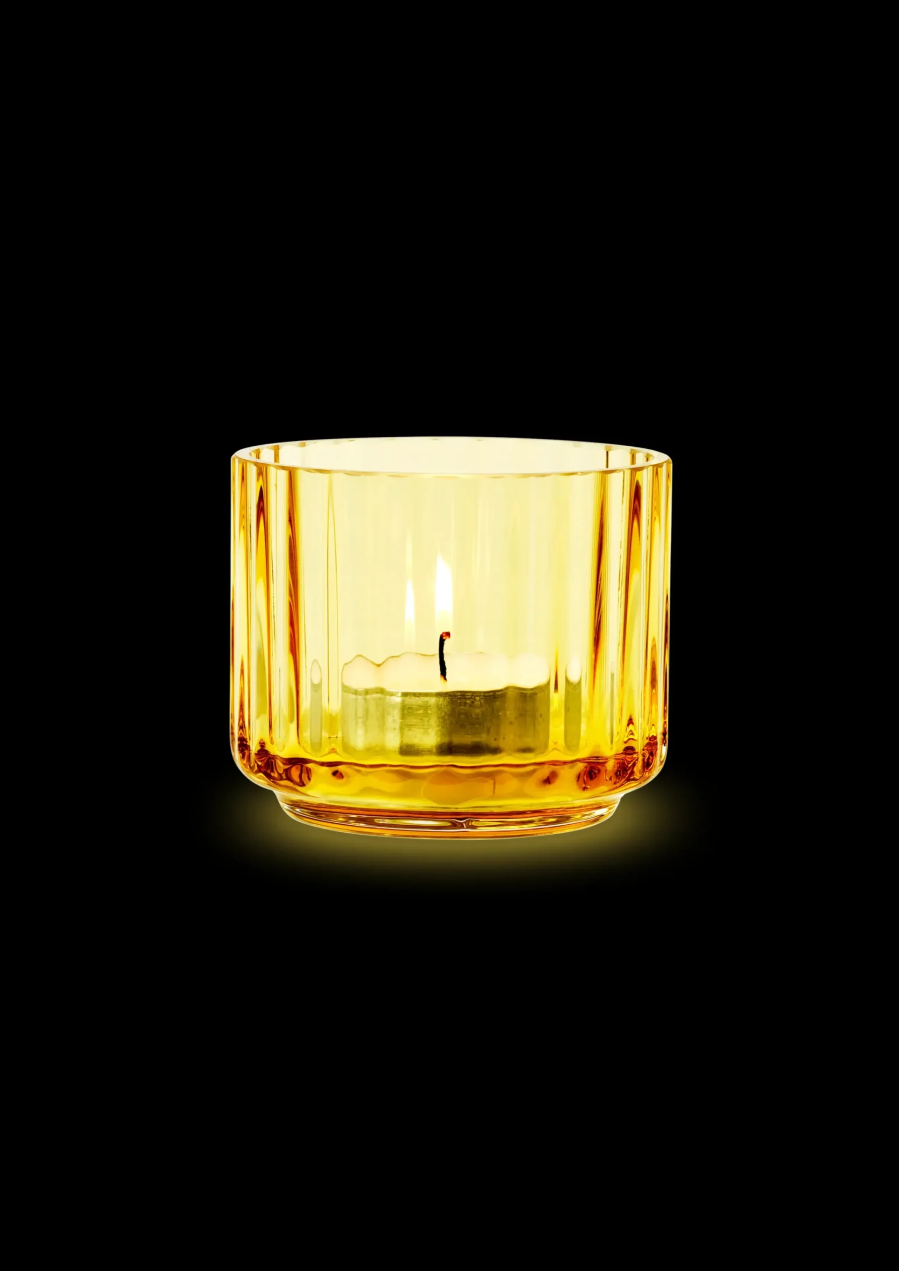 Lyngby Porcelæn Lyngby Fyrfadsstage Ø6.7 cm amber - Køb her