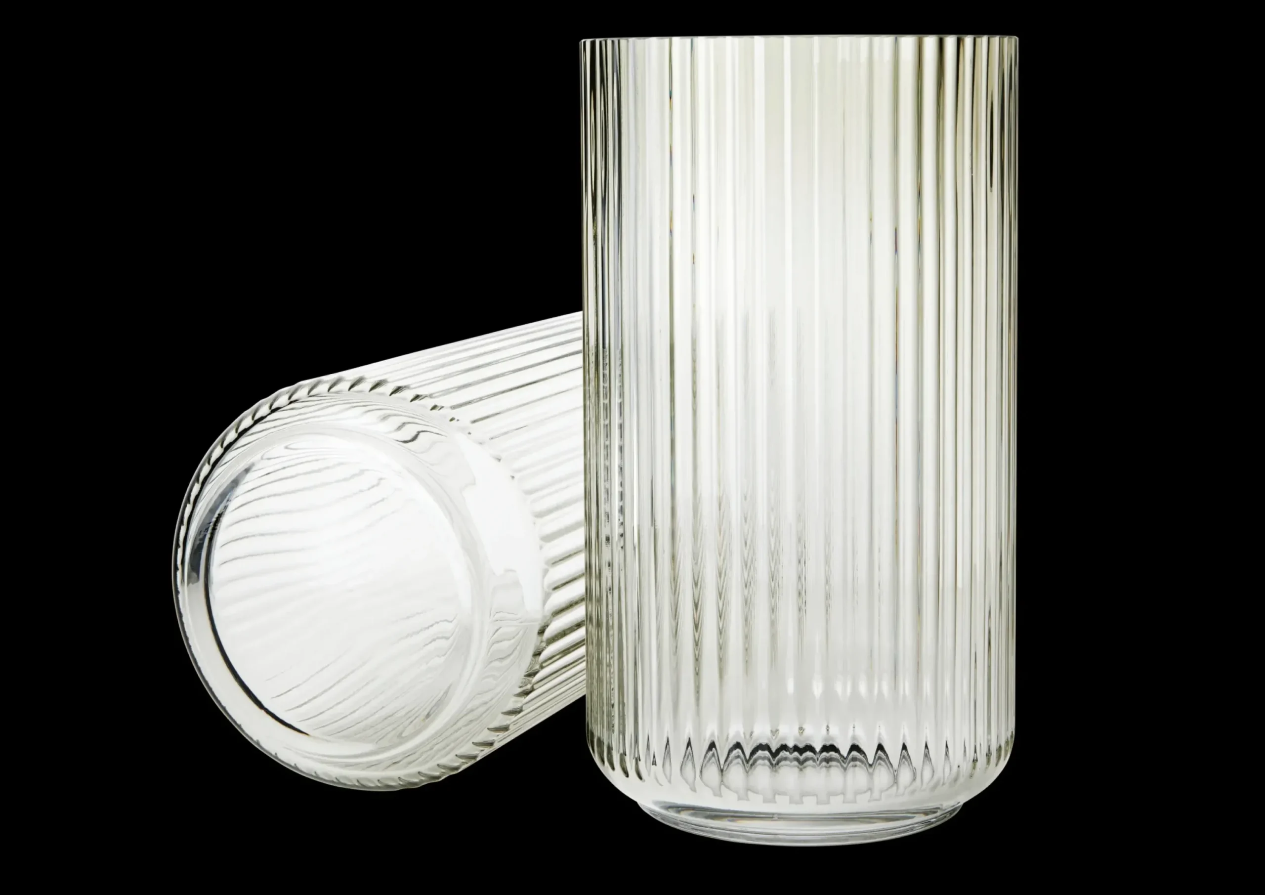 Lyngby Porcelæn Lyngby Vase H31 smoke mundblæst glas