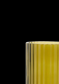 Lyngby Porcelæn Lyngby Vase H15.5 olivengrøn mundblæst glas