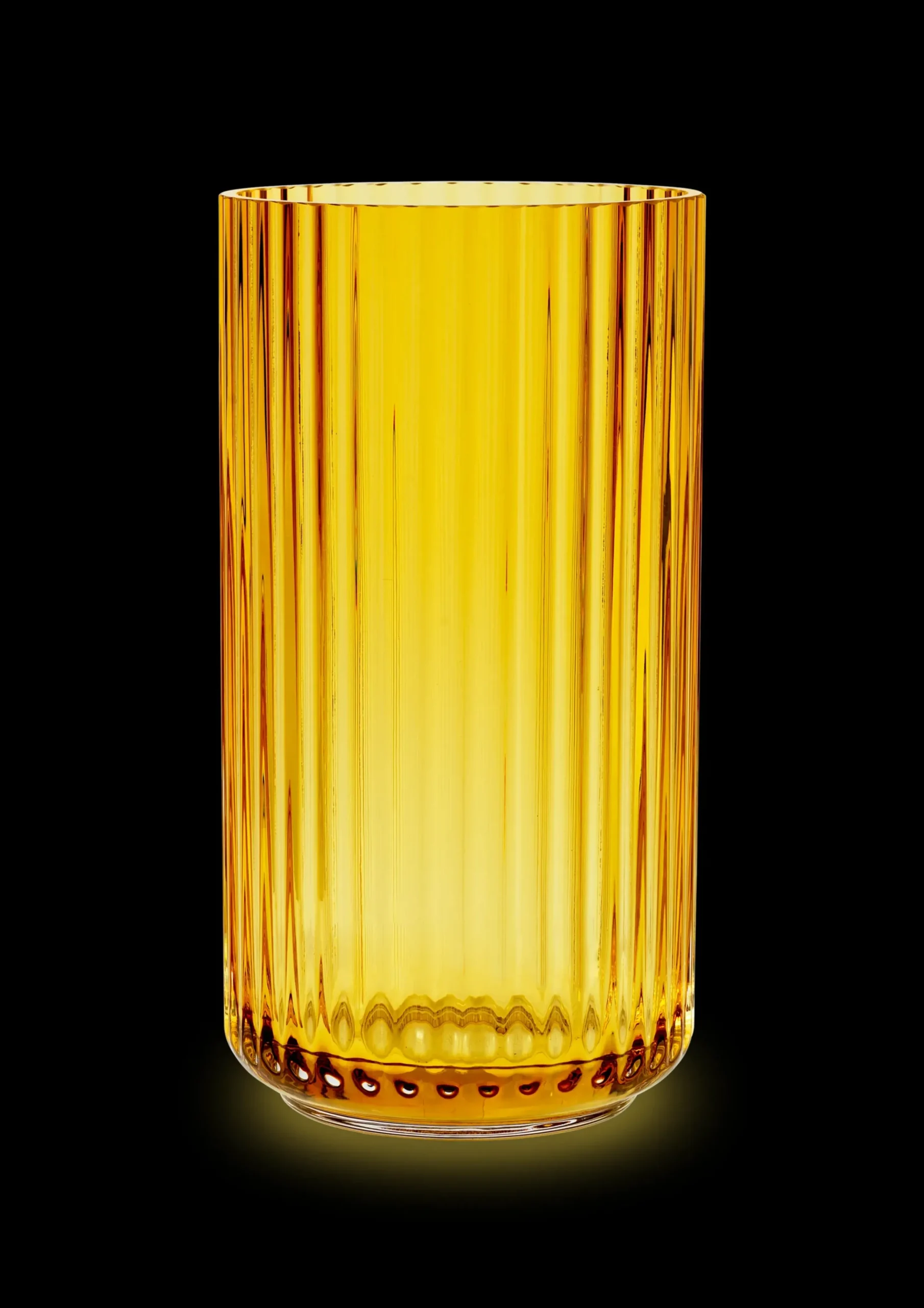 Lyngby Porcelæn Lyngby Vase H20.5 amber mundblæst glas