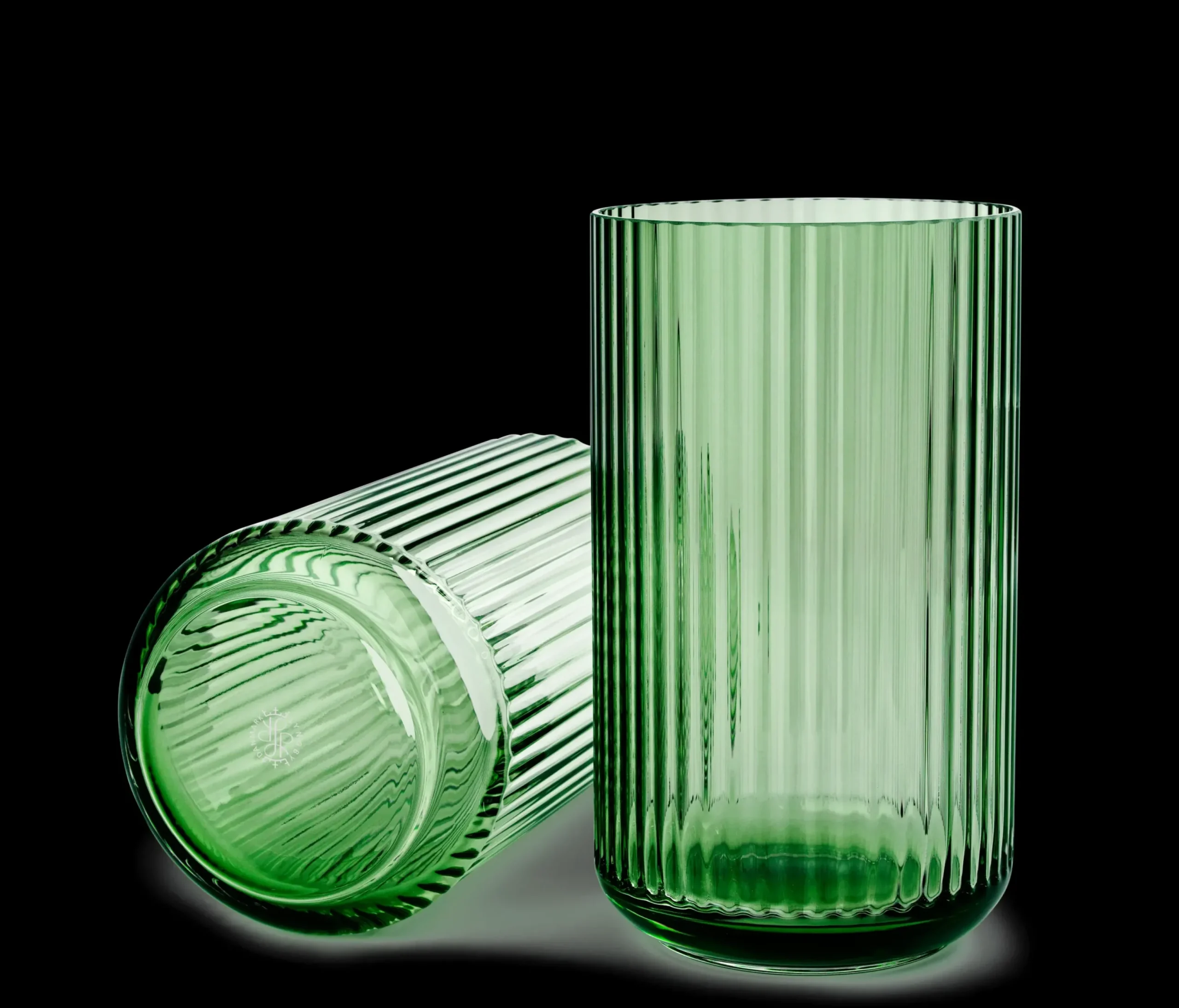 Lyngby Porcelæn Lyngby Vase copenhagen green mundblæst glas