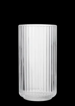 Lyngby Porcelæn Lyngby Vase H20.5 klar mundblæst glas