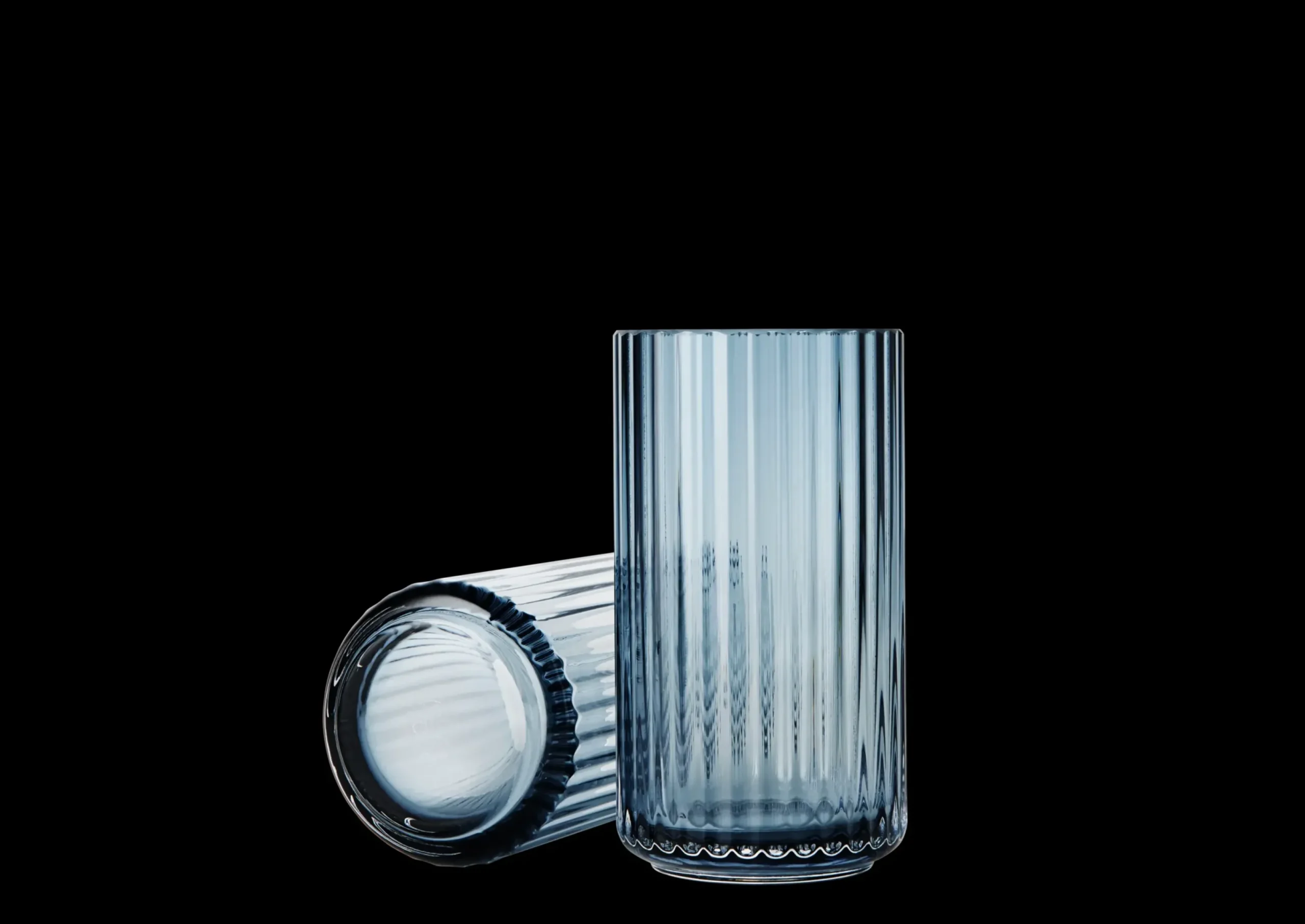 Lyngby Porcelæn Lyngby Vase midnight blue mundblæst glas