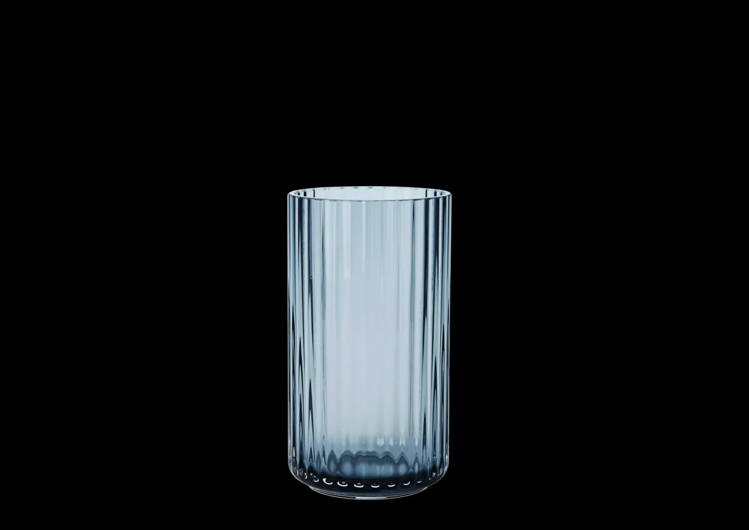 Lyngby Porcelæn Lyngby Vase midnight blue mundblæst glas