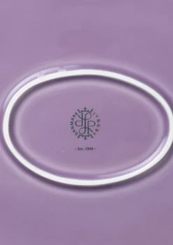 Lyngby Porcelæn Rhombe Color Ovalt serveringsfad lys lilla