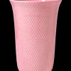 Lyngby Porcelæn Rhombe Color Vase H20 rosa porcelæn