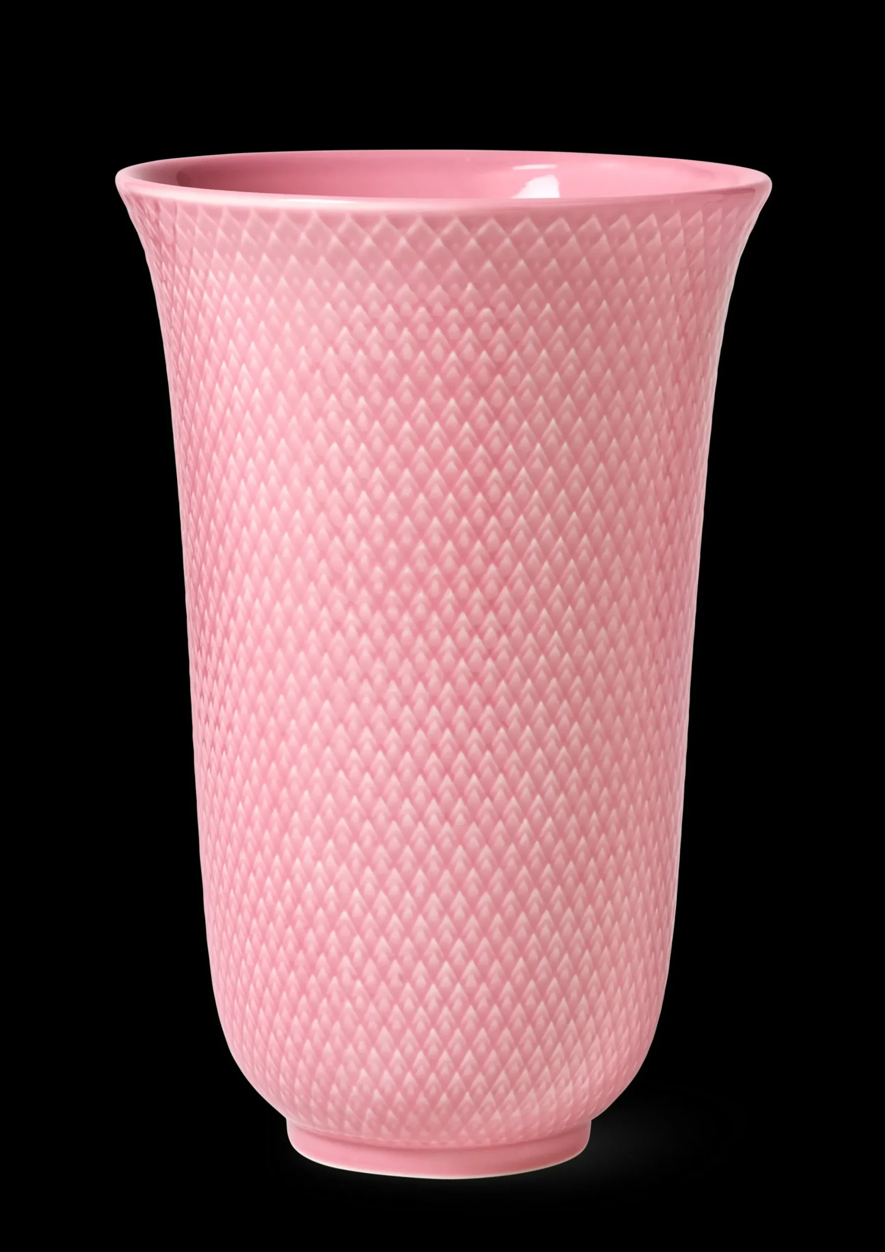 Lyngby Porcelæn Rhombe Color Vase H20 rosa porcelæn