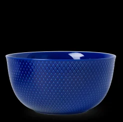 Lyngby Porcelæn Rhombe Color Serveringsskål Ø22 cm mørk blå