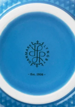 Lyngby Porcelæn Rhombe Color Vase H20 blå porcelæn | Køb her