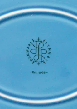 Lyngby Porcelæn Rhombe Color Ovalt serveringsfad blå