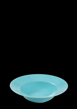 Lyngby Porcelæn Rhombe Color Dyb tallerken Ø24.5 cm turkis