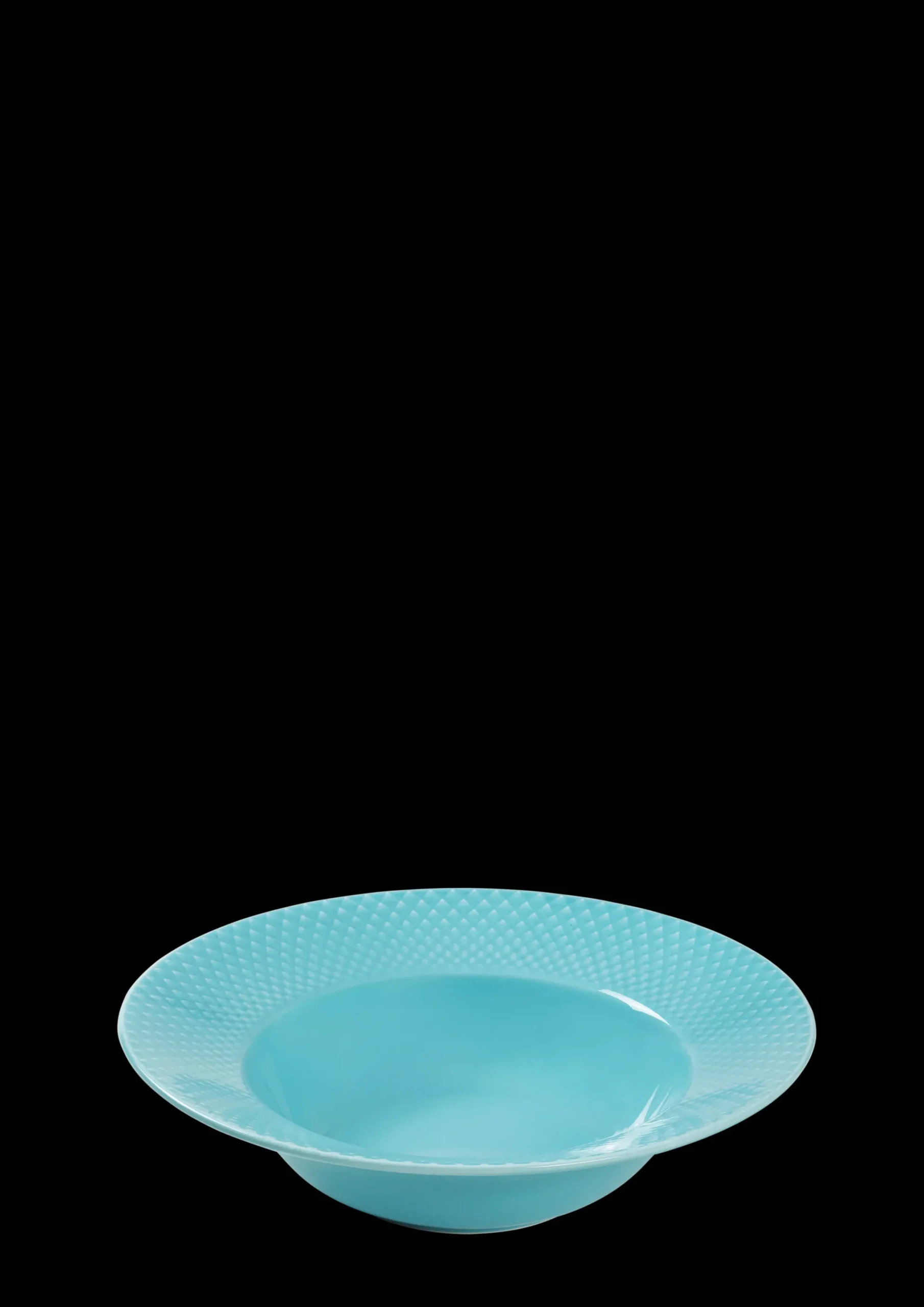 Lyngby Porcelæn Rhombe Color Dyb tallerken Ø24.5 cm turkis