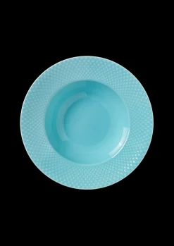 Lyngby Porcelæn Rhombe Color Dyb tallerken Ø24.5 cm turkis