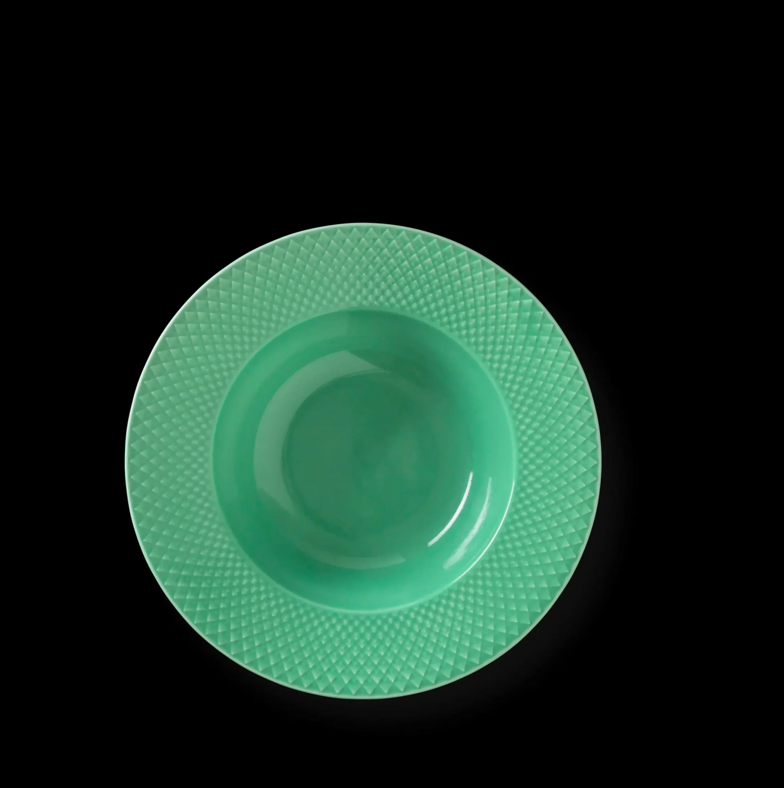 Lyngby Porcelæn Rhombe Color Dyb tallerken Ø24.5 cm grøn