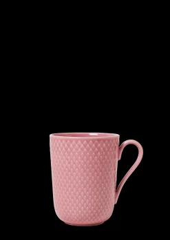 Lyngby Porcelæn Rhombe Color Krus med hank 33 cl rosa