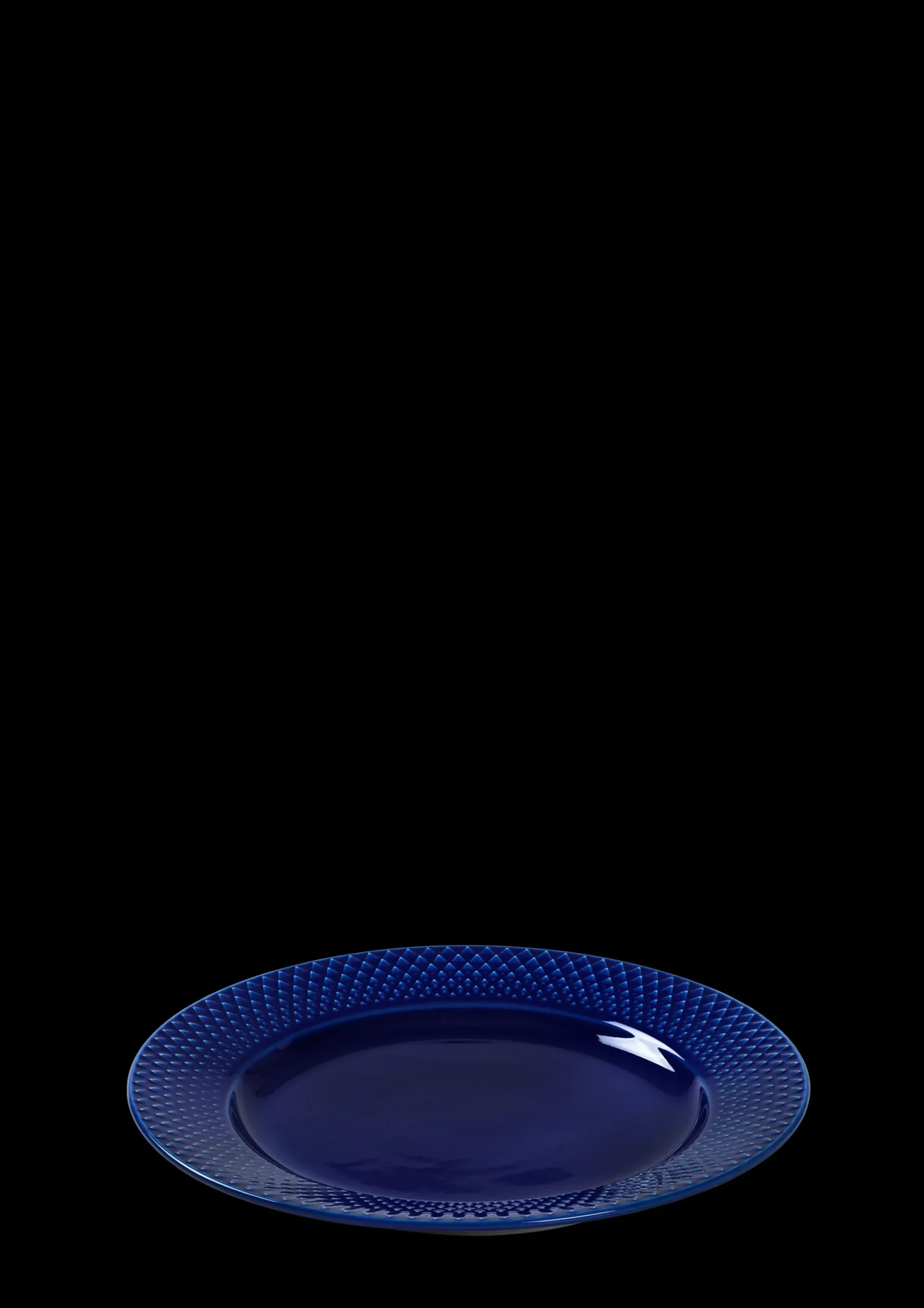 Lyngby Porcelæn Rhombe Color Frokosttallerken mørk blå