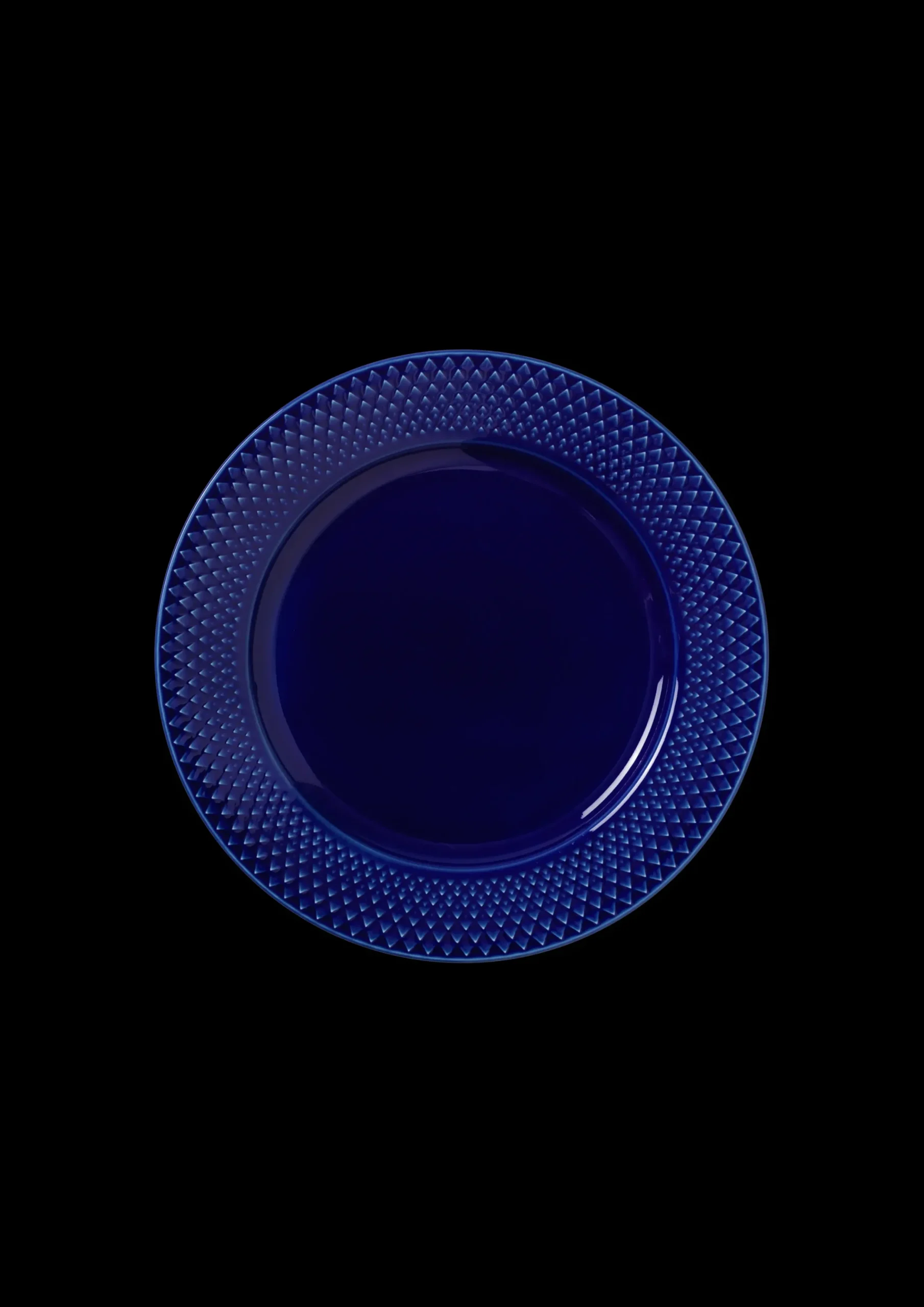 Lyngby Porcelæn Rhombe Color Frokosttallerken mørk blå