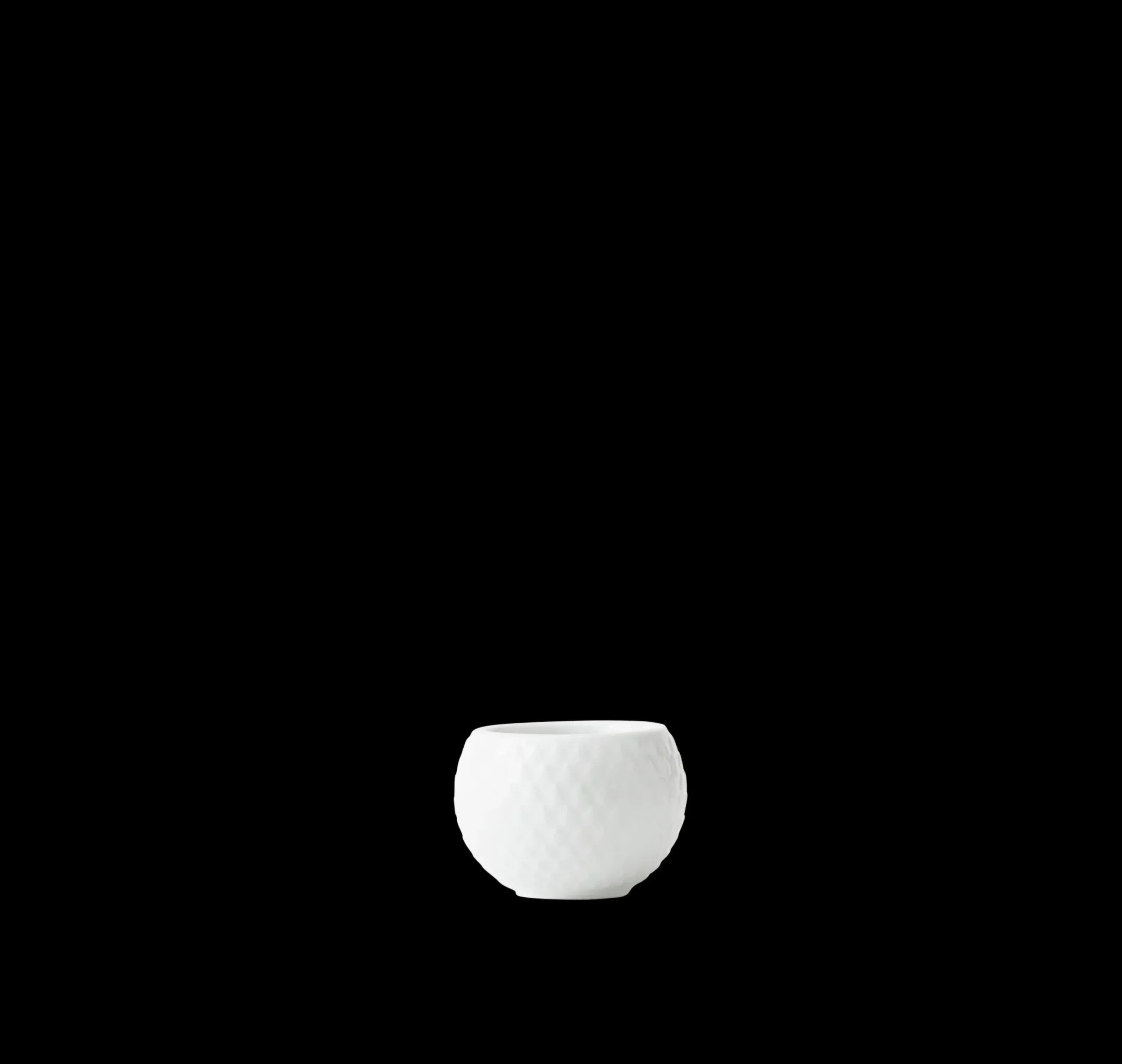 Lyngby Porcelæn Rhombe Fyrfadsstage Ø6.5 cm hvid 2 stk.