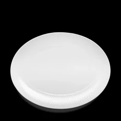 Lyngby Porcelæn Rhombe Ovalt serveringsfad 35x26.5 hvid