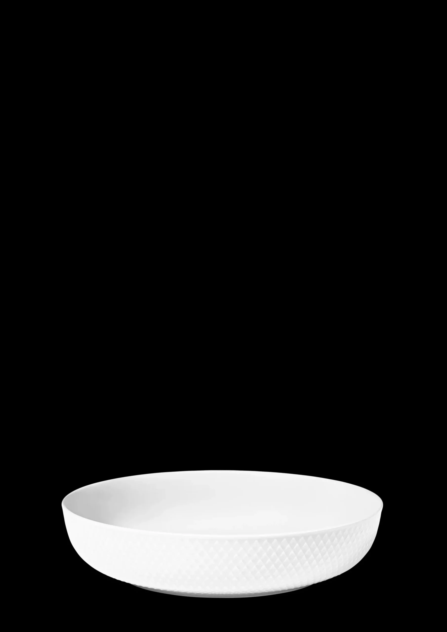 Lyngby Porcelæn Rhombe Serveringsskål Ø28 cm hvid | Køb nu