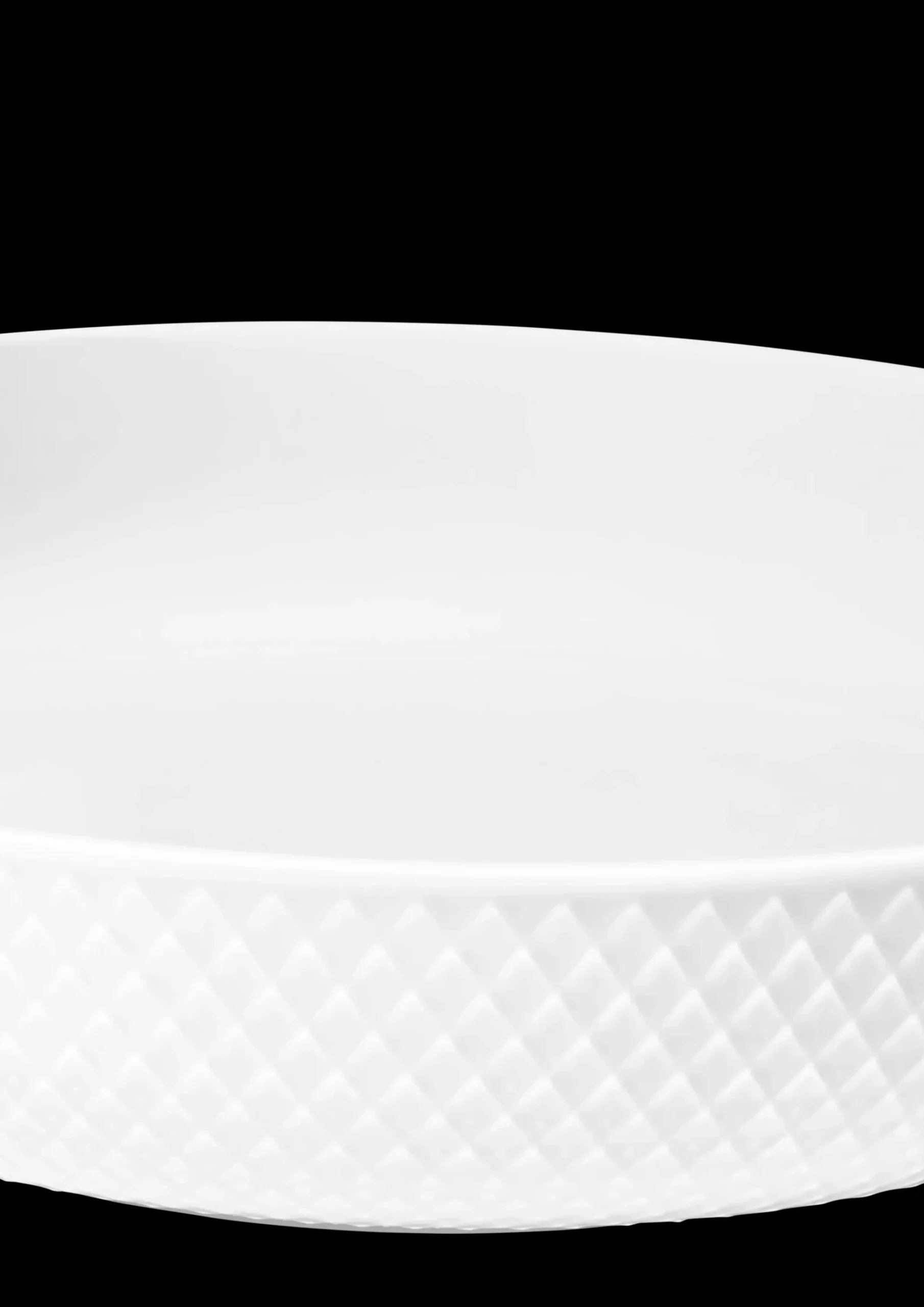 Lyngby Porcelæn Rhombe Serveringsskål Ø28 cm hvid | Køb nu