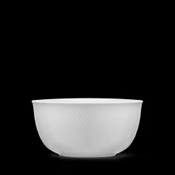 Lyngby Porcelæn Rhombe Serveringsskål Ø17.5 cm hvid