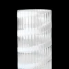Lyngby Porcelæn Vase H20.5 cm swirl hvid mundblæst glas