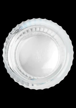 Lyngby Porcelæn Vase H20.5 cm swirl hvid mundblæst glas