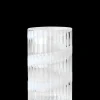 Lyngby Porcelæn Vase H15.5 cm swirl hvid mundblæst glas